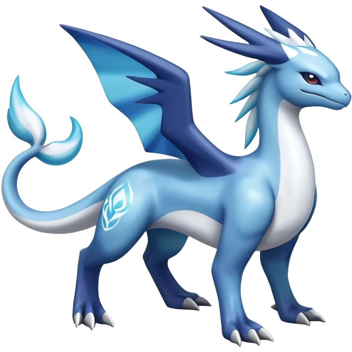 lugia-dialga-suicune-Glaceon-hybrid, full body emoji