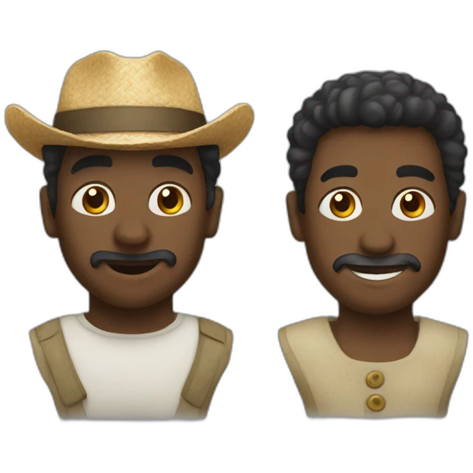 Caribbean man and hrre emoji
