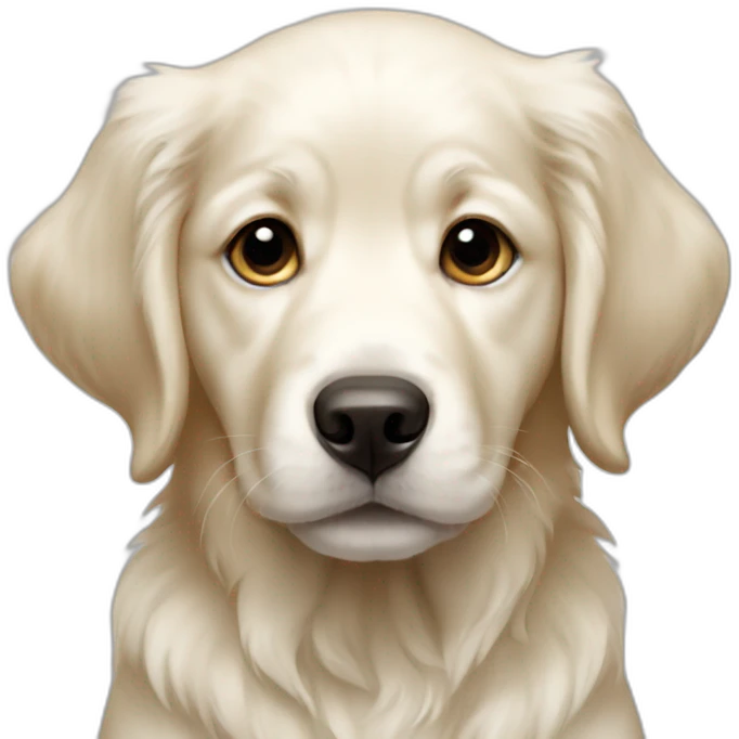White puppy golden retriever emoji