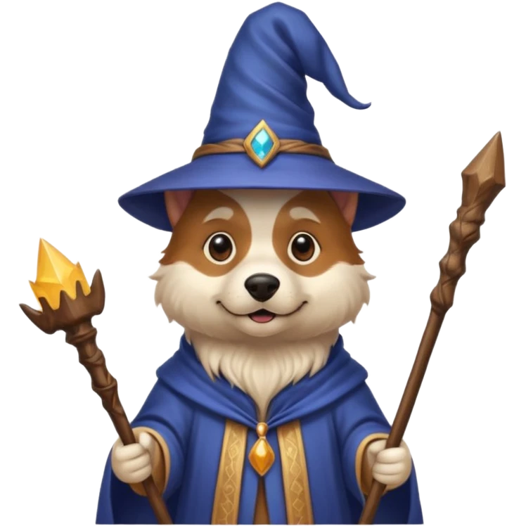 Dog wizard emoji