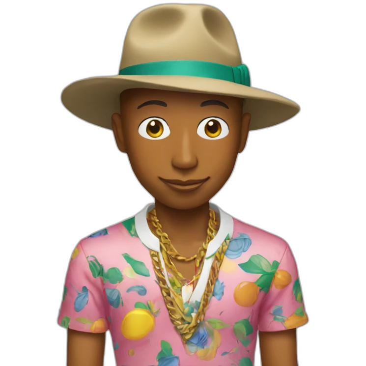 pharrell Williams is happy emoji