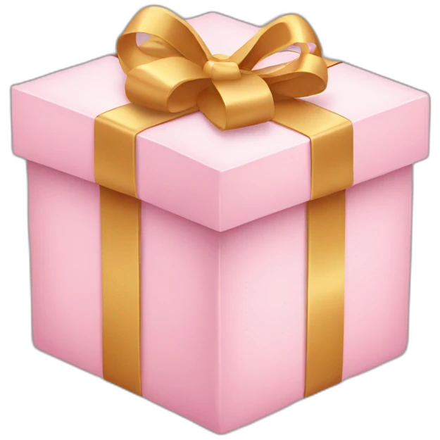 soft pink gift box emoji