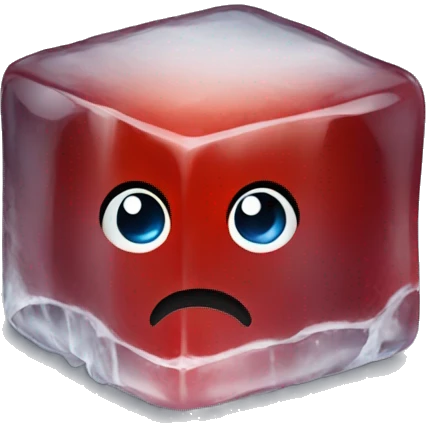 Red ice cube emoji