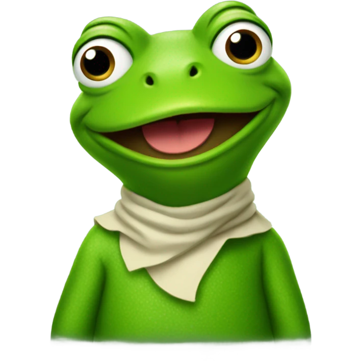 Frog green Kermit  emoji