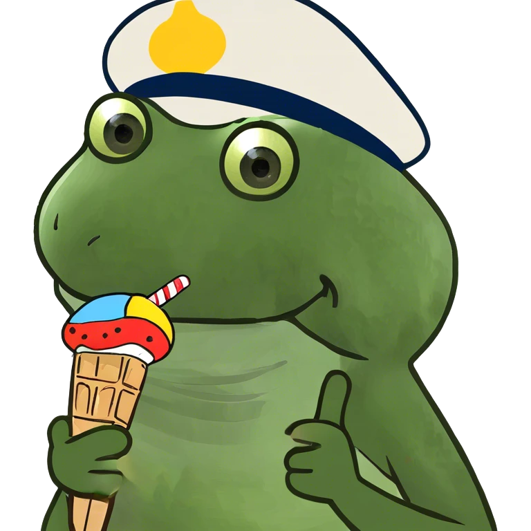 wearing a propeller hat, eating a popsicle emoji