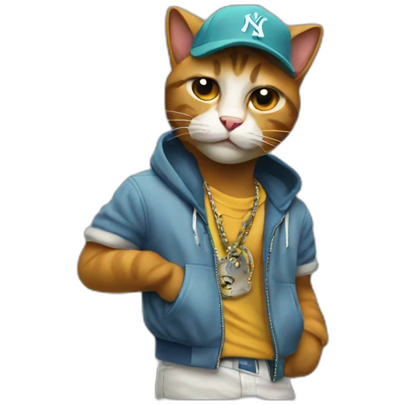 Hip-hop cat emoji
