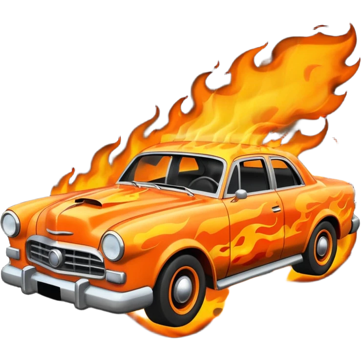 car on fire emoji