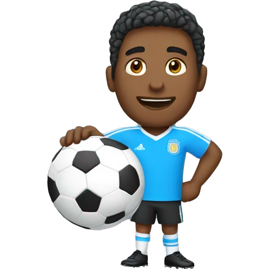 Un chico jugando fútbol  emoji