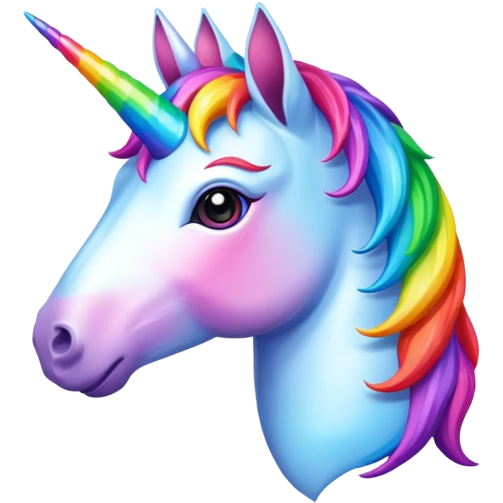 Rainbow unicorn emoji