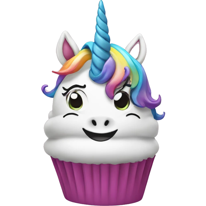 Unicorn cupcake  emoji