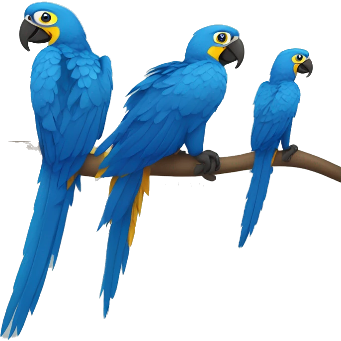 All Blue Macaw pair Full Body emoji