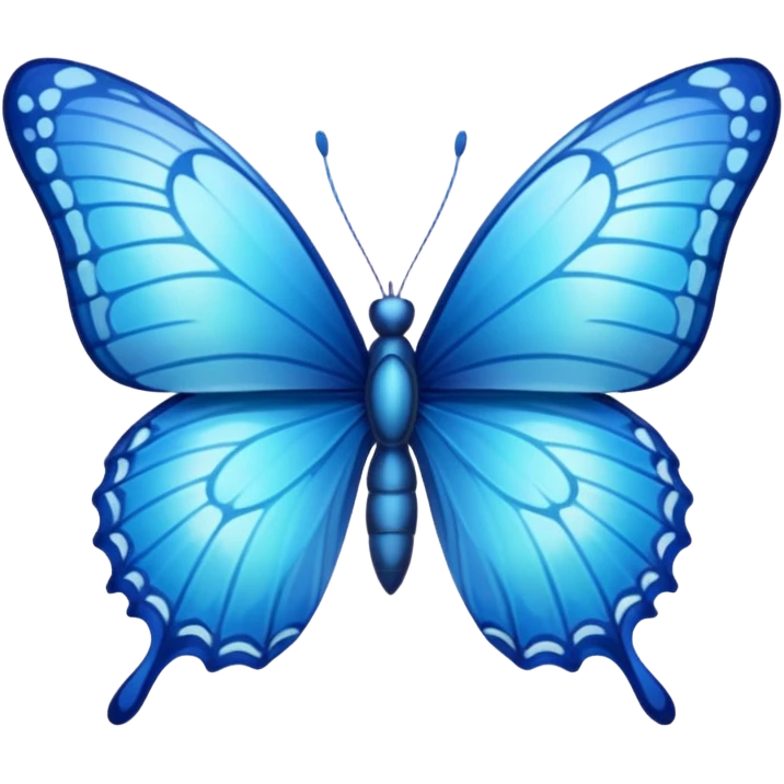 Blue butterfly emoji