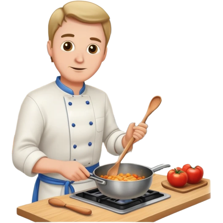 white man cooking emoji
