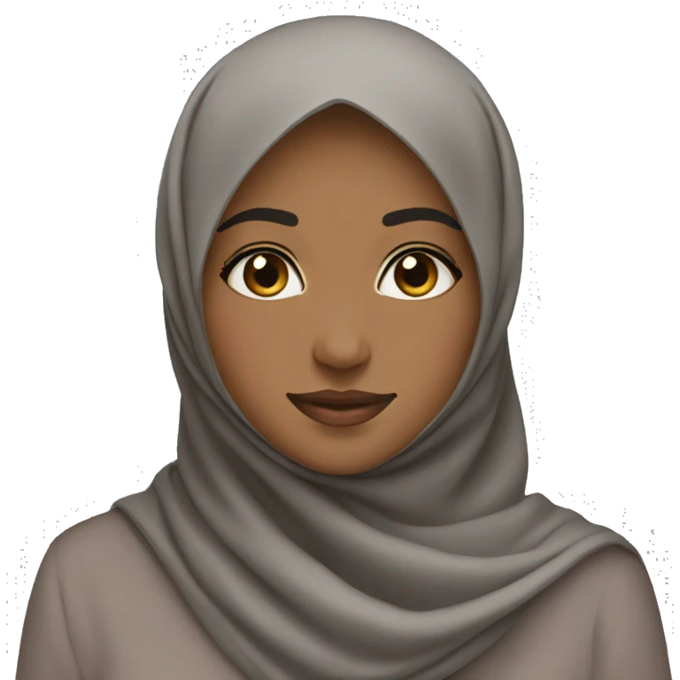 blushing hijabi emoji