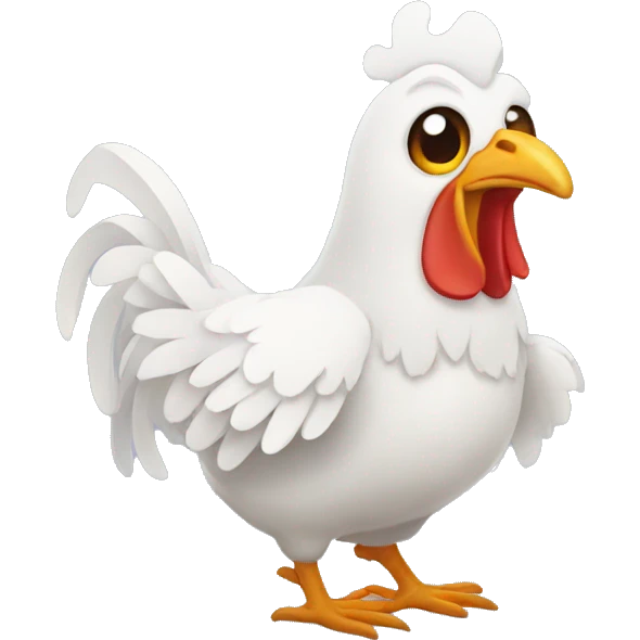 chicken as a ghost emoji