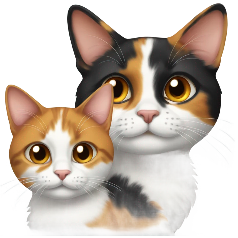 Two calico cats emoji