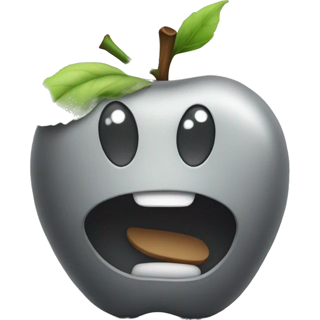 gray apple emoji