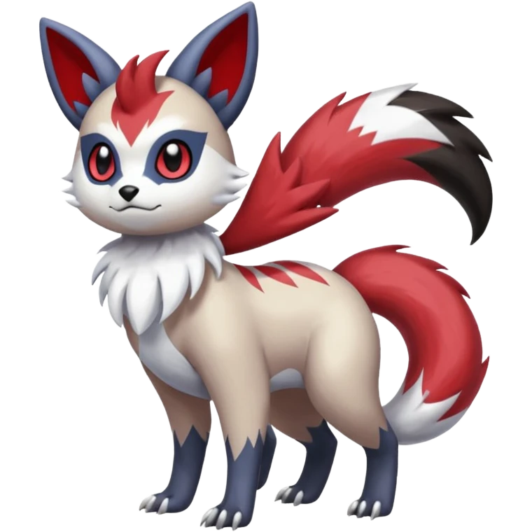 Meloetta-Absol-Zorua--Furret-Zangoose-fusion-animal-Fakémon-hybrid-creature  emoji