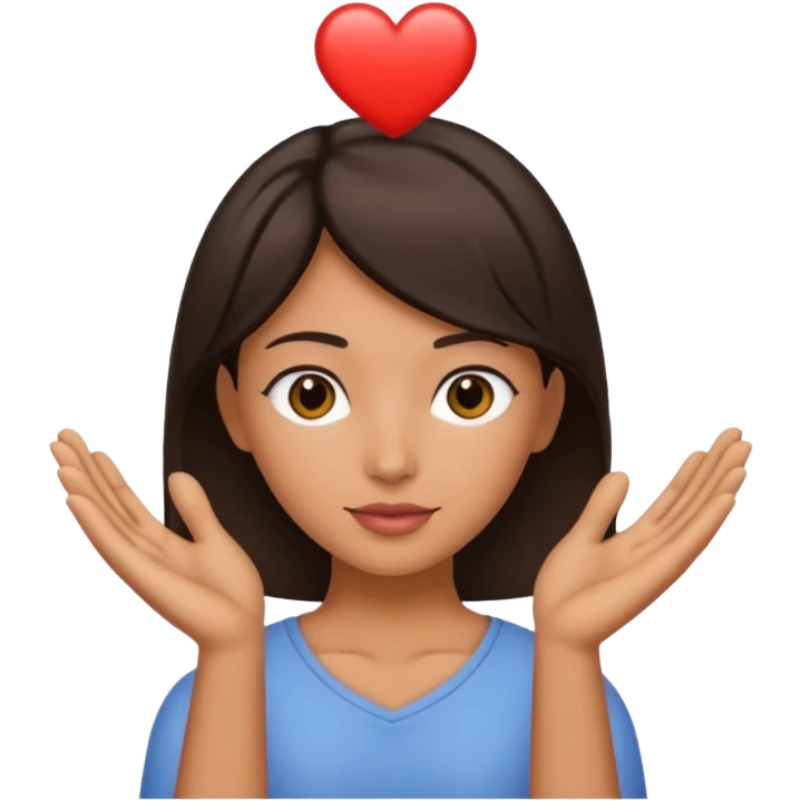hand heart on head emoji