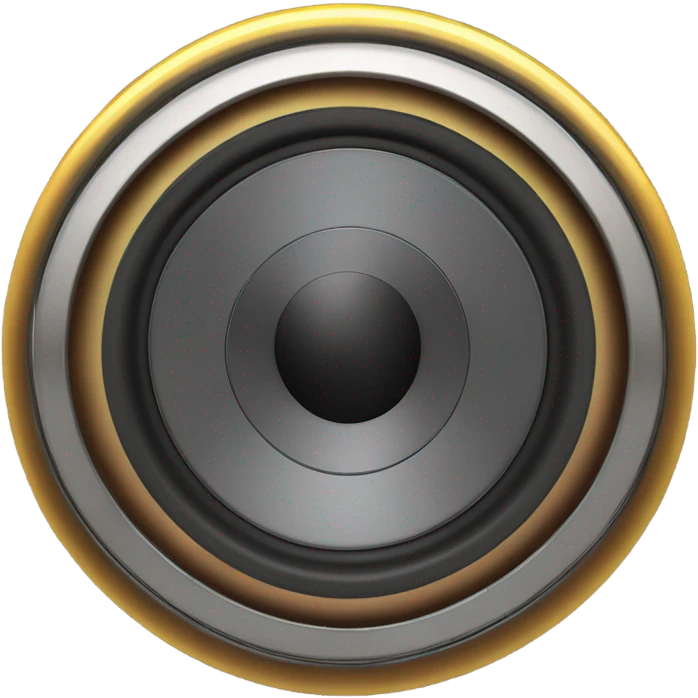 A speaker playing a song with a strong base emoji