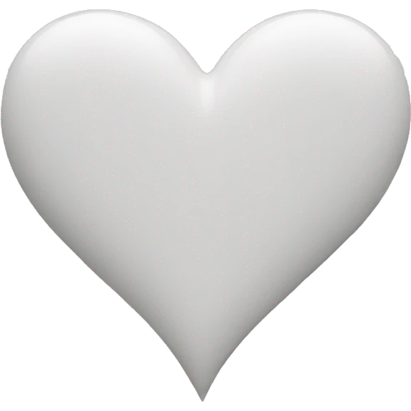 White heart  emoji