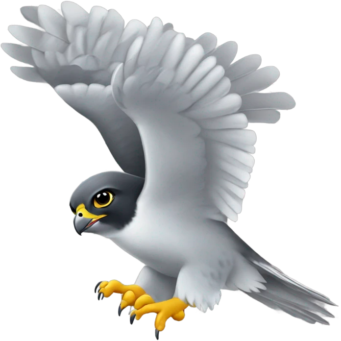 Baby Peregrine falcon flying emoji