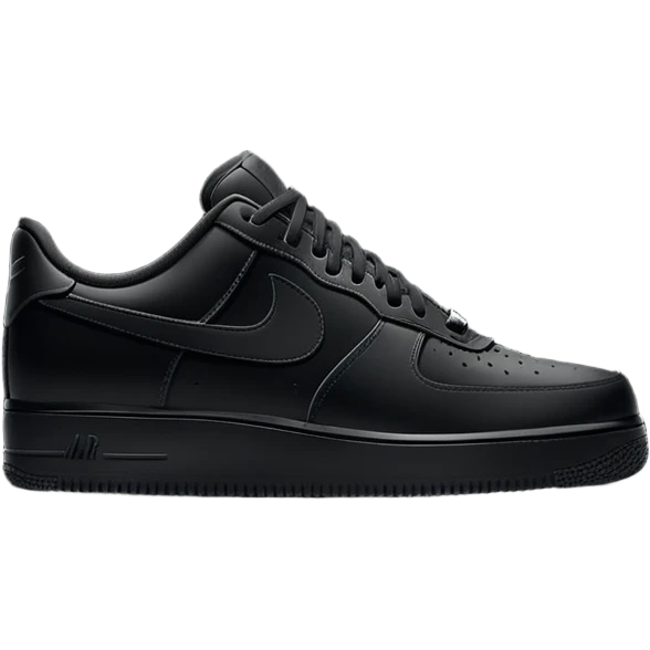all black Nike Air Force 1 shoes emoji