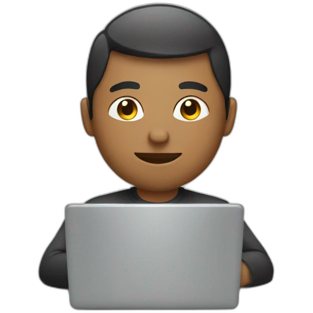 Working with laptop emoji