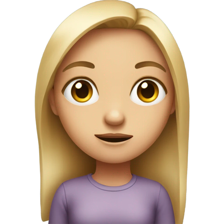 Girl with freakishly wide pulsing eyes emoji