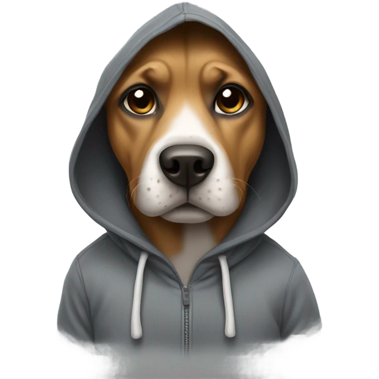 Dog with hoodie emoji