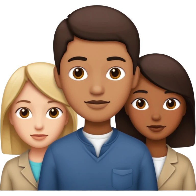 Three peoples cutting  emoji