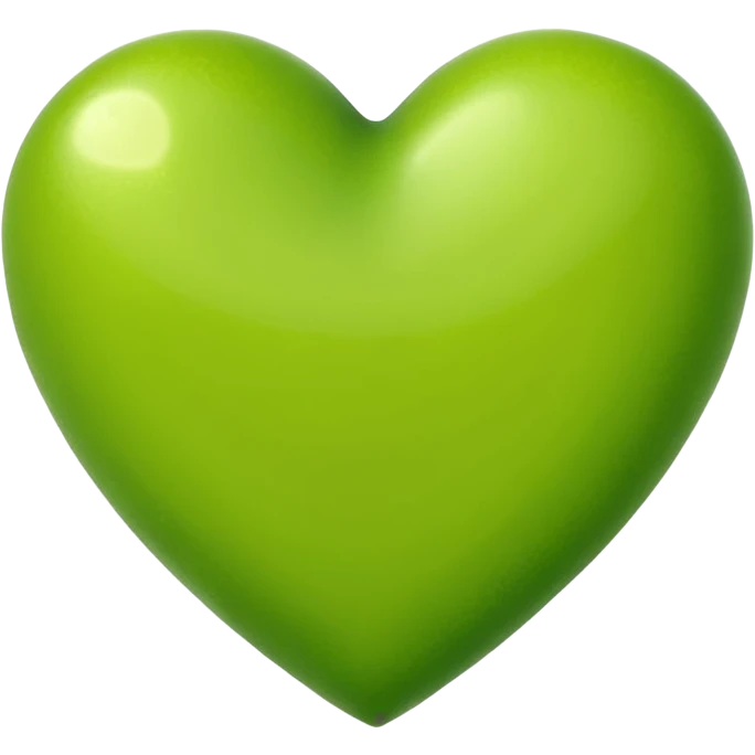 lime green heart with a leaf motif emoji
