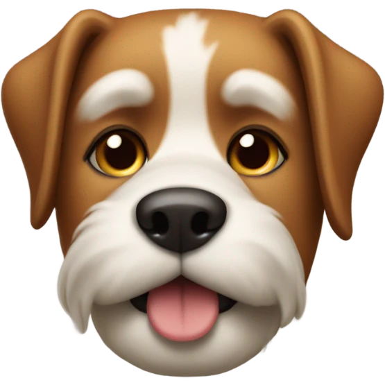 Dog with goatee emoji