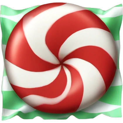Peppermint candy with wrapper emoji