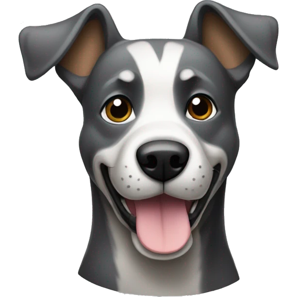 Un perro gris y negro australiano emoji