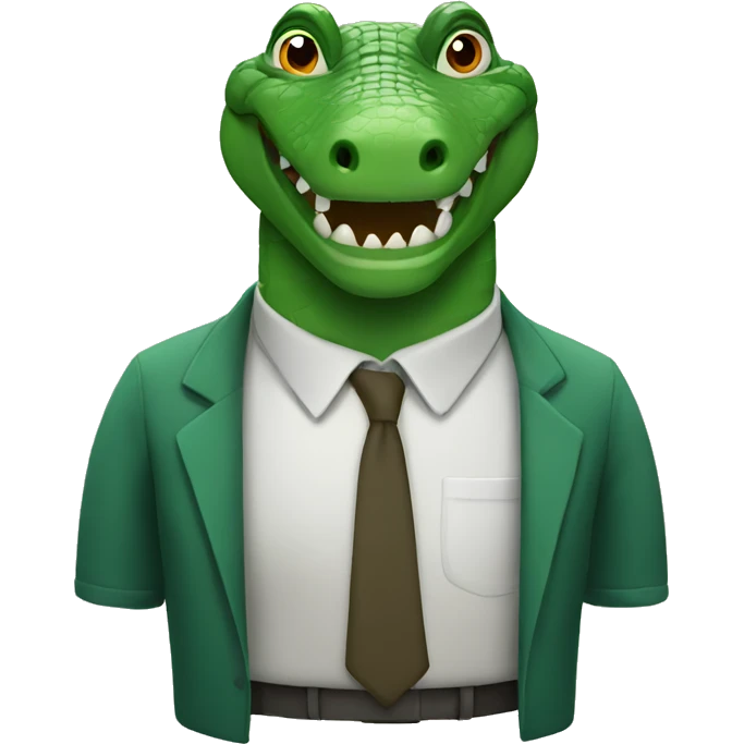 Teacher crocodile emoji