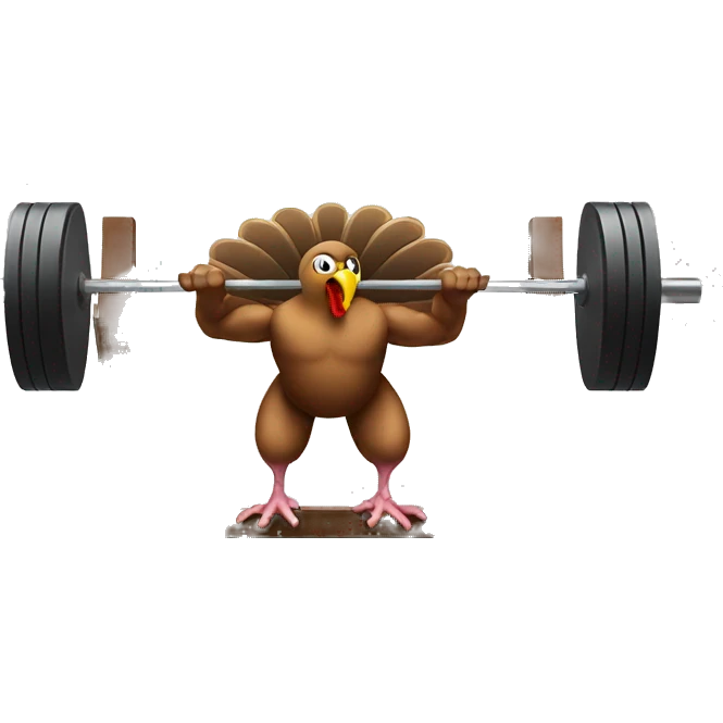 Turkey hitting bench press  emoji