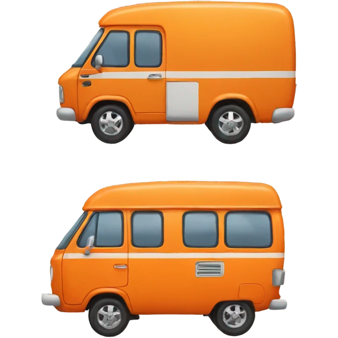 Orange campervan emoji