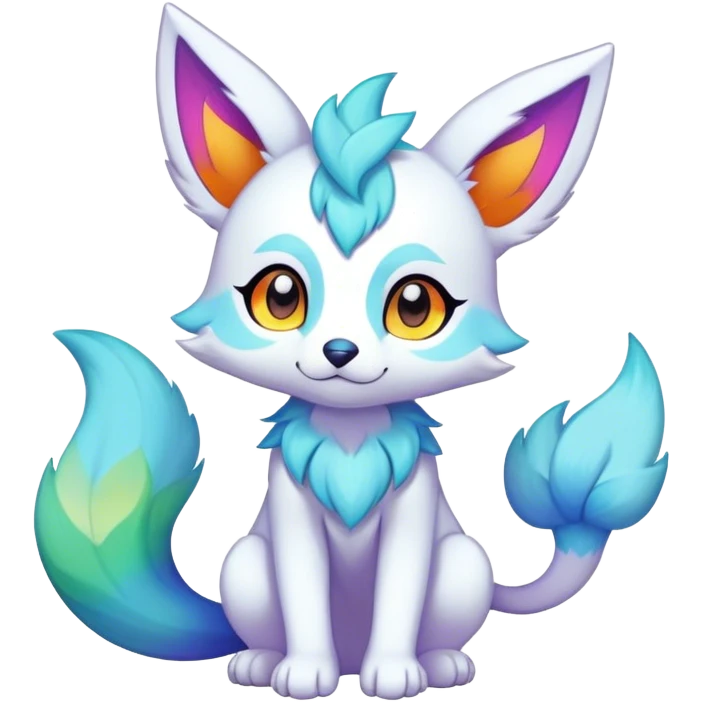 Kawaii bright fantasy ethereal anthro fursona Fakemon emoji