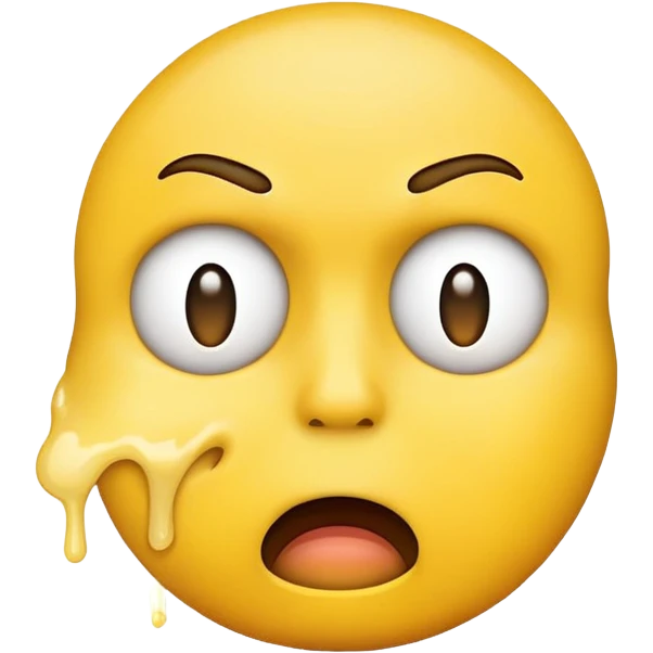 Yellow face emoji choking itself  emoji
