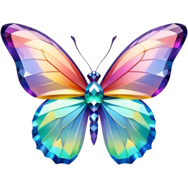 butterfly shaped 56-carat iridescent diamond emoji