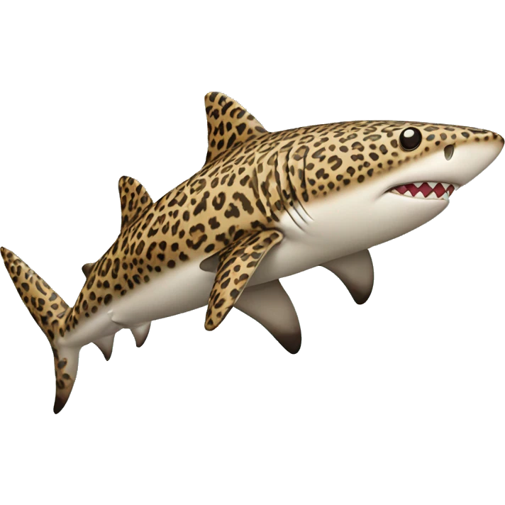 leopard print shark emoji
