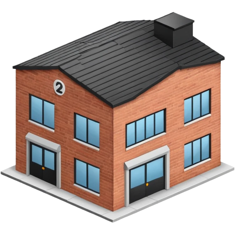 a 2d warehouse in black and white for a report from the outside. It should be the size of an emoji emoji