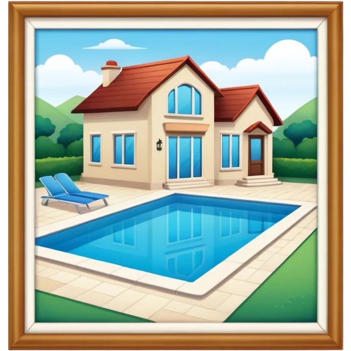 Haus mit Pool  emoji