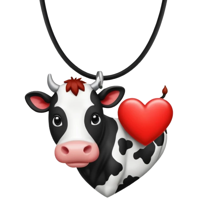 i need combination of this two emojis for making a neckless ❤️🐮  emoji