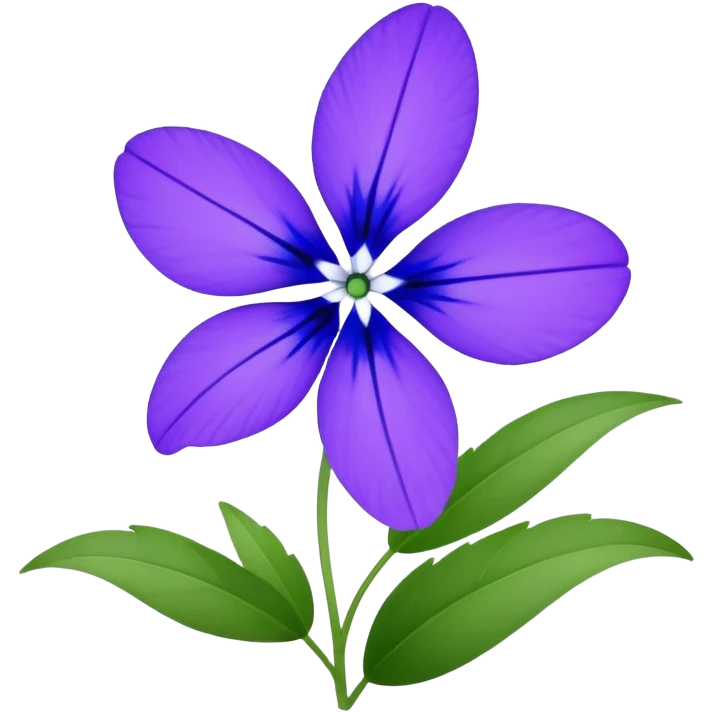 Lobelia erinus flower has a fan-shaped structure with two small upper petals and three larger lower ones, typically blue to violet with a central white patch for contrast. emoji