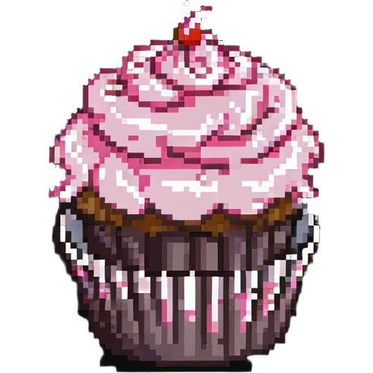 cupcake with pink icing emoji