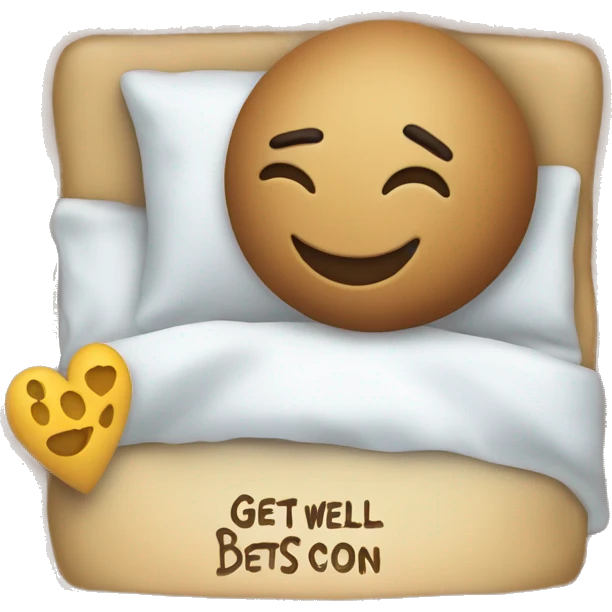 Get well soon greeting card emoji