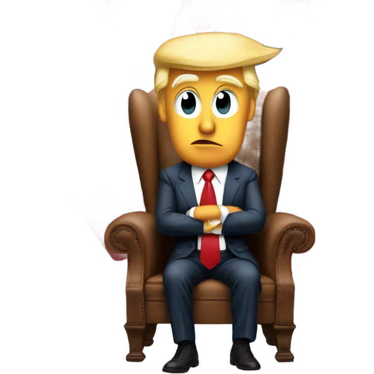 Donald trump riding a rocket emoji