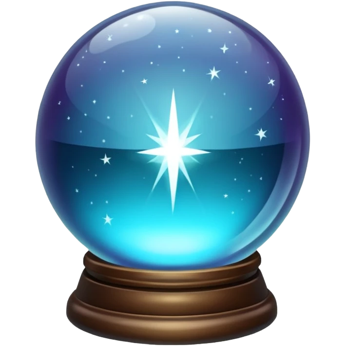 Crystal Ball – Transparent orb glowing with light emoji